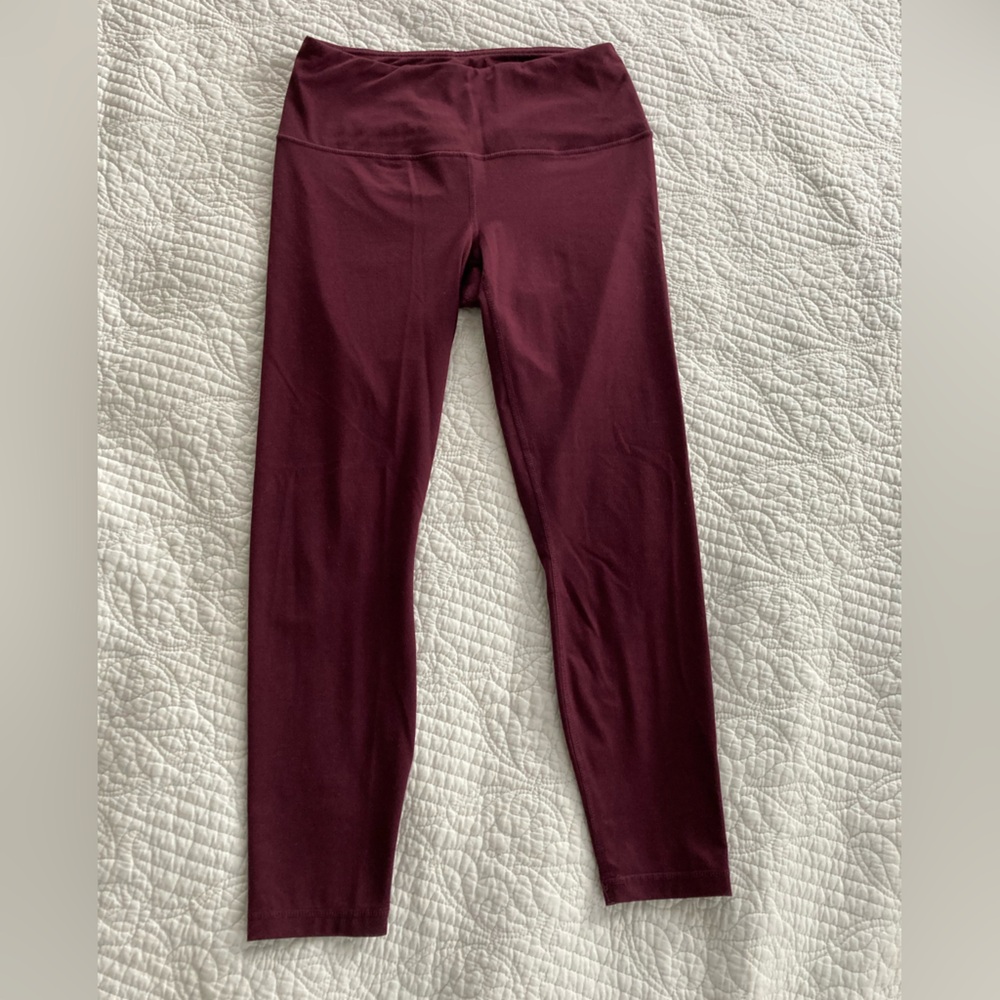 Velocity Burgundy Leggings, Women’s Medium